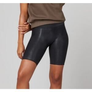 Spanx Faux‎ Leather Bike Short Small